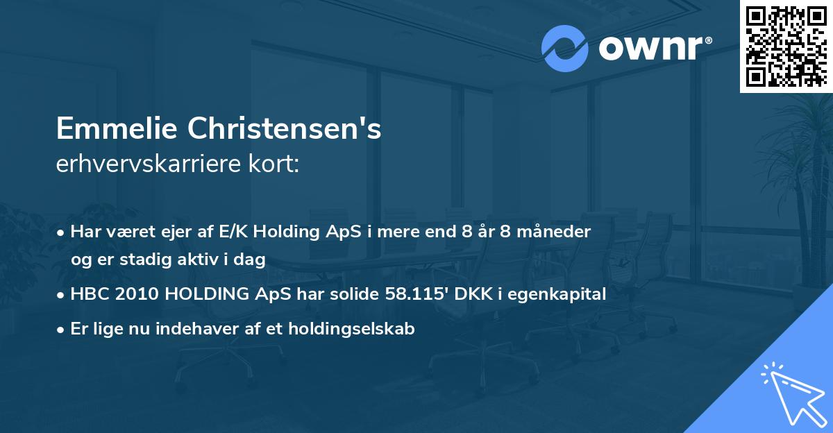 Emmelie Christensen's erhvervskarriere kort