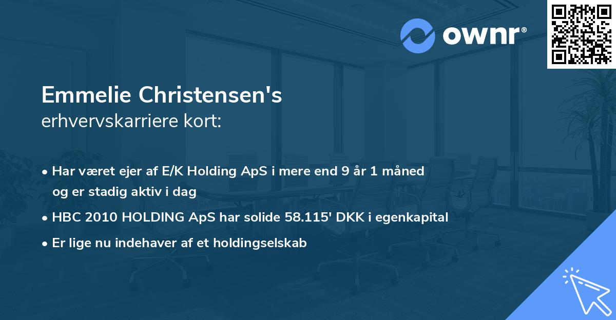 Emmelie Christensen's erhvervskarriere kort