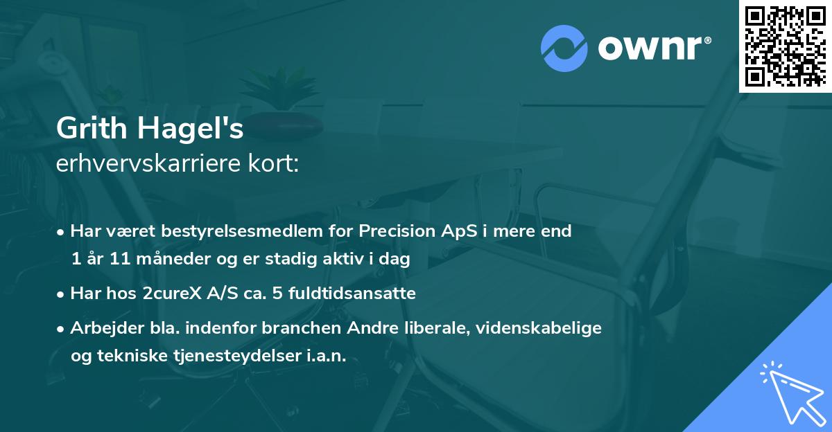 Grith Hagel's erhvervskarriere kort