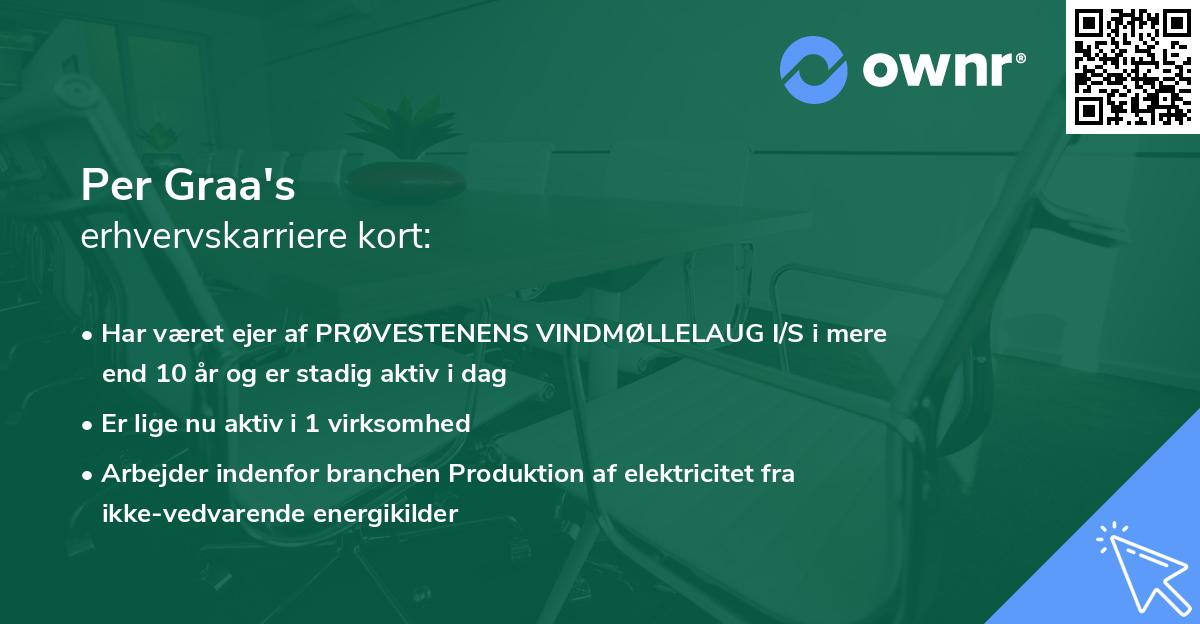Per Graa's erhvervskarriere kort