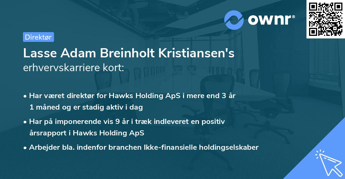 Lasse Adam Breinholt Kristiansen's erhvervskarriere kort