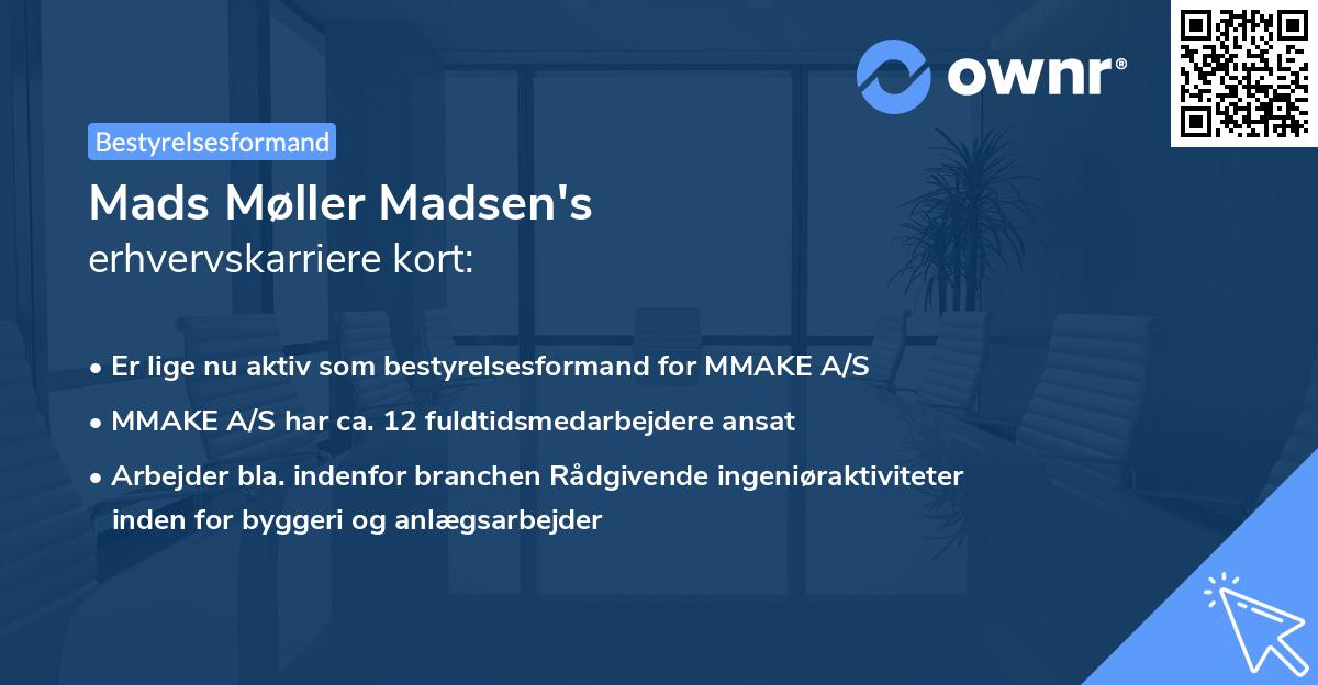 Mads Møller Madsen's erhvervskarriere kort