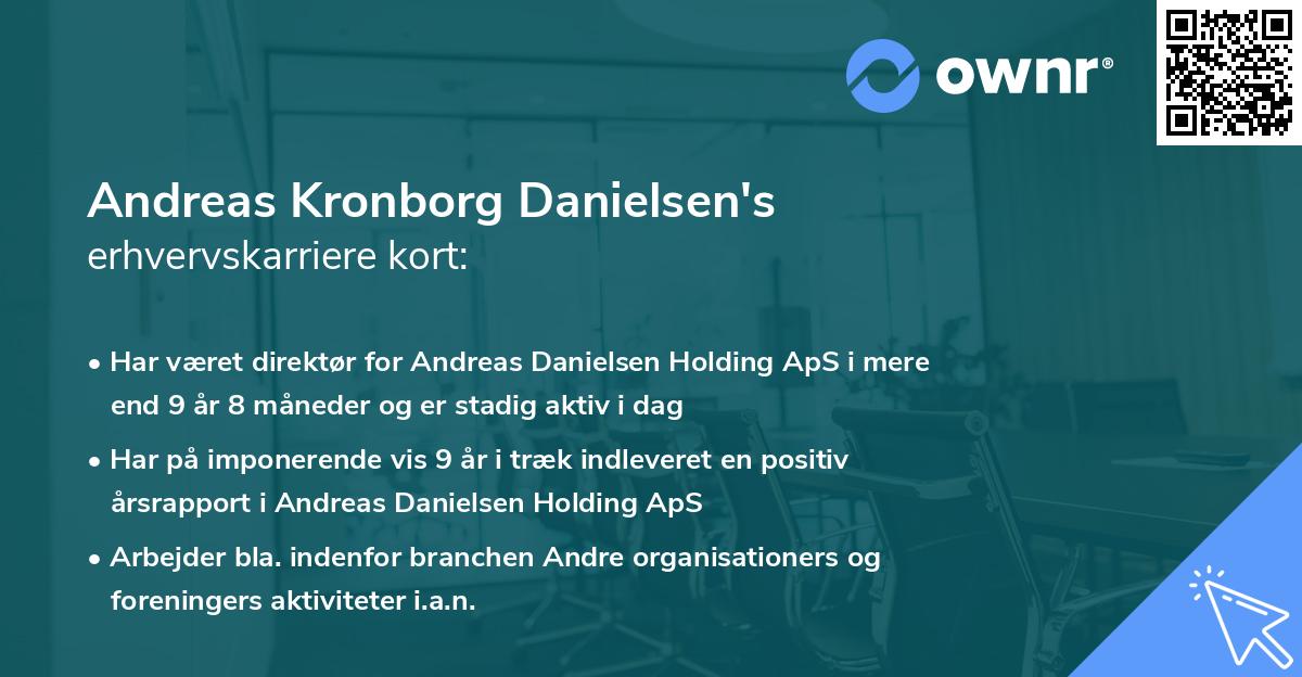 Andreas Kronborg Danielsen's erhvervskarriere kort