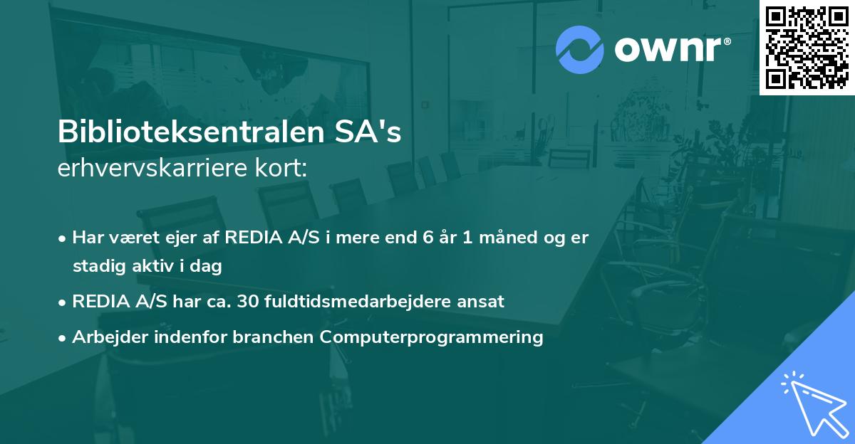 Biblioteksentralen SA's erhvervskarriere kort