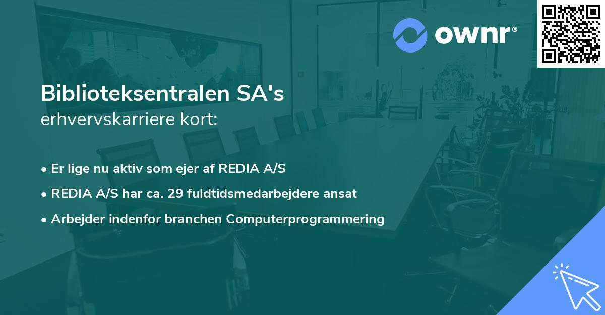 Biblioteksentralen SA's erhvervskarriere kort