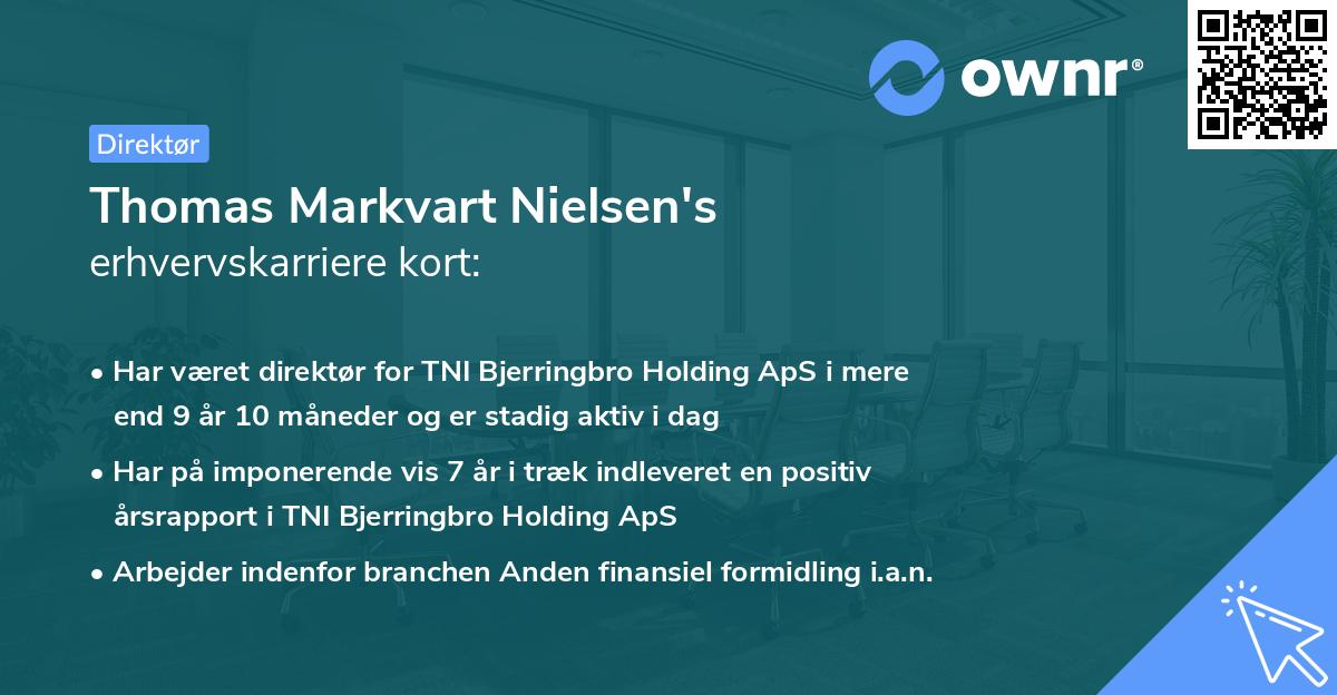 Thomas Markvart Nielsen's erhvervskarriere kort