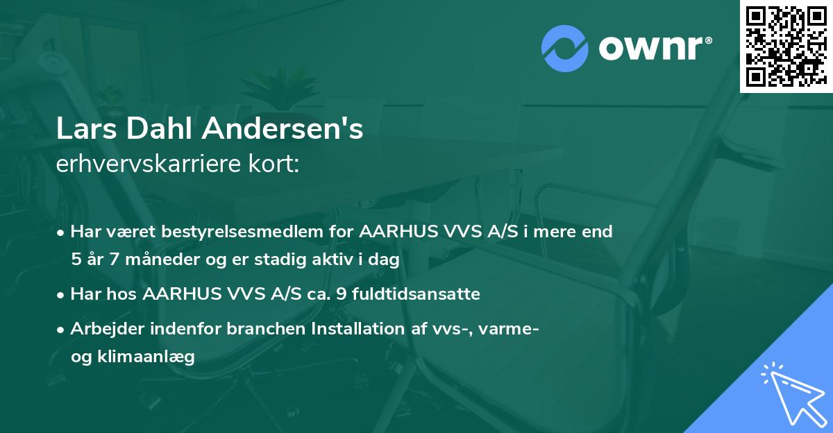 Lars Dahl Andersen's erhvervskarriere kort