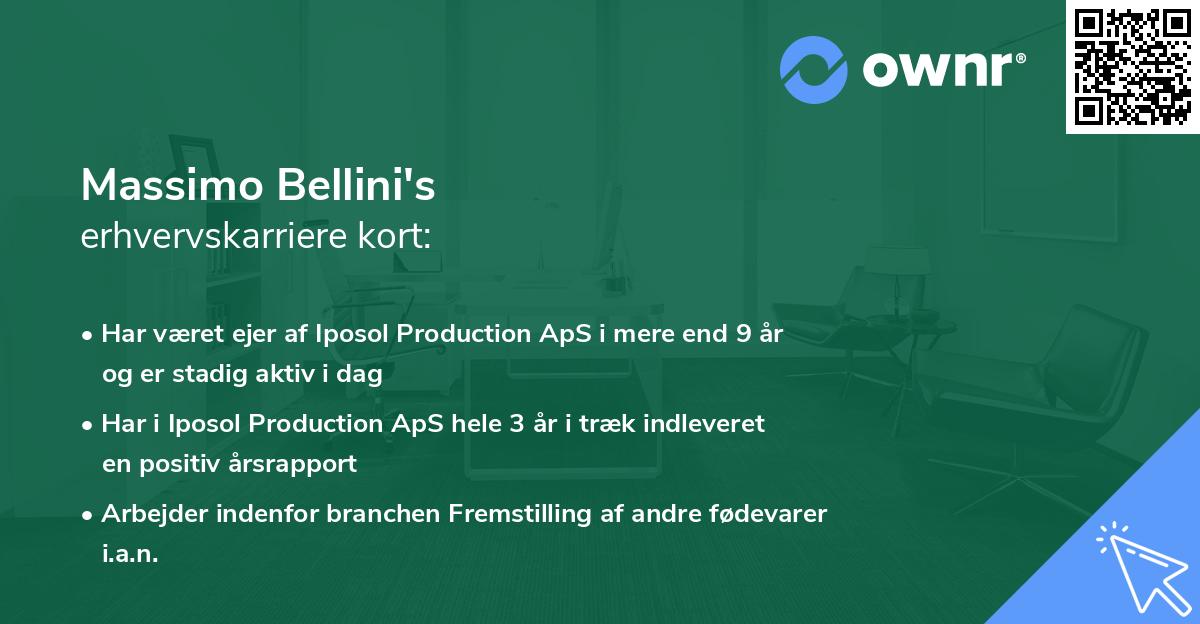 Massimo Bellini's erhvervskarriere kort