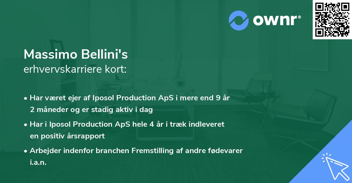 Massimo Bellini's erhvervskarriere kort