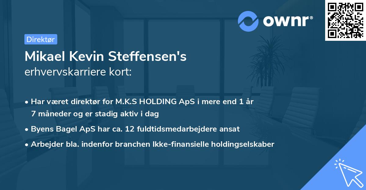 Mikael Kevin Steffensen's erhvervskarriere kort