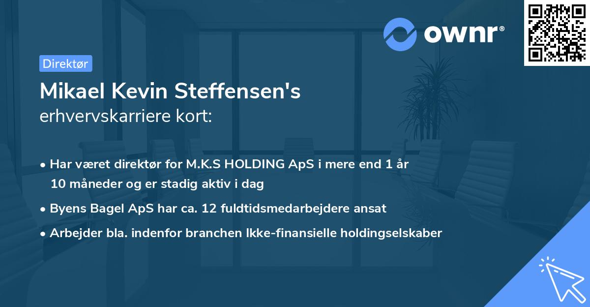 Mikael Kevin Steffensen's erhvervskarriere kort