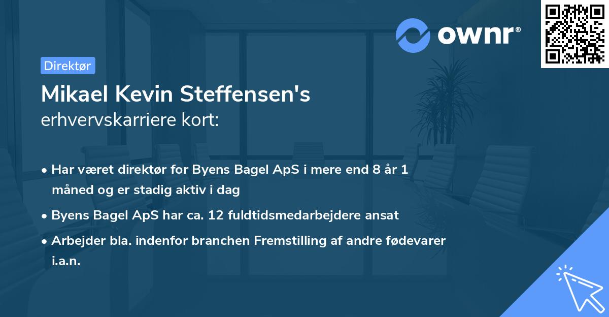 Mikael Kevin Steffensen's erhvervskarriere kort