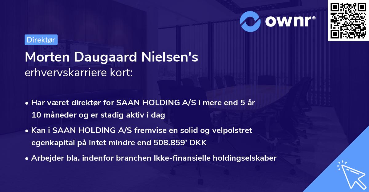 Morten Daugaard Nielsen's erhvervskarriere kort