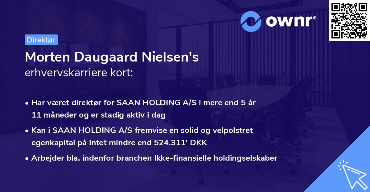 Morten Daugaard Nielsen's erhvervskarriere kort