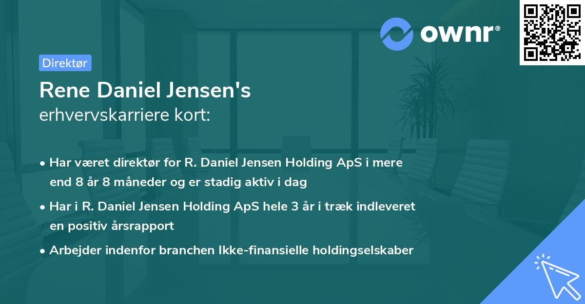 Rene Daniel Jensen's erhvervskarriere kort