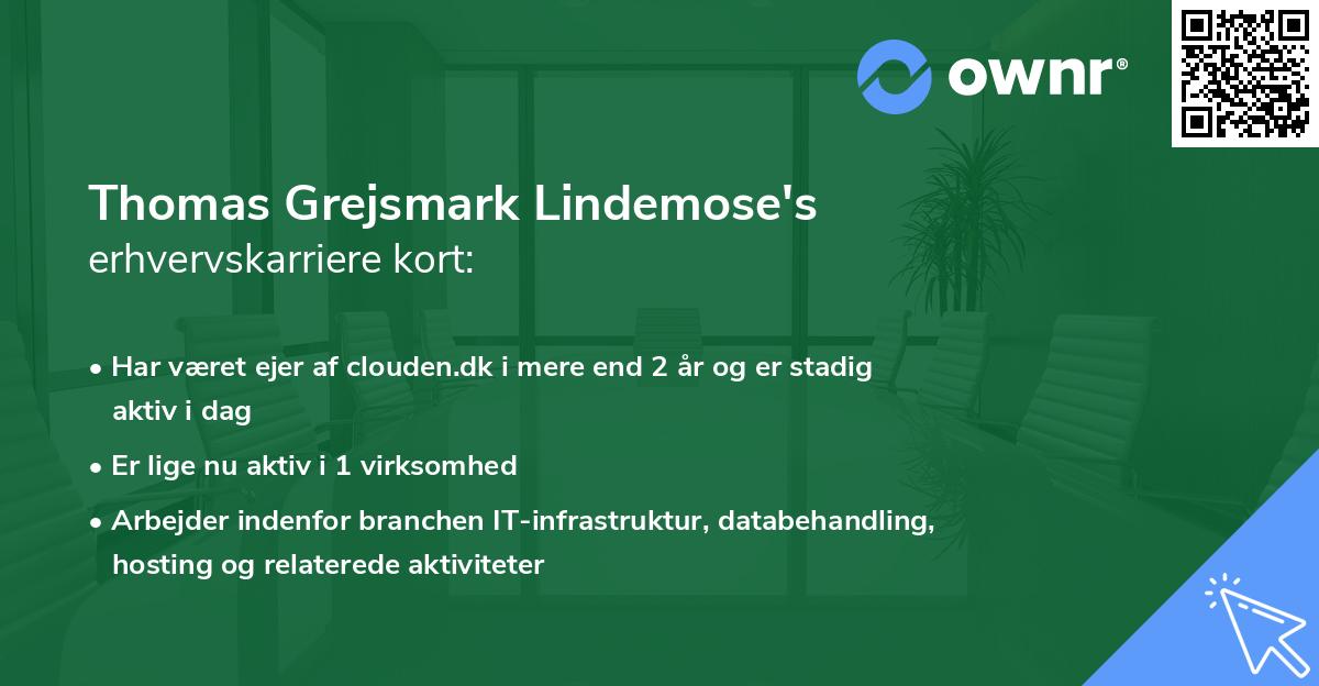 Thomas Grejsmark Lindemose's erhvervskarriere kort