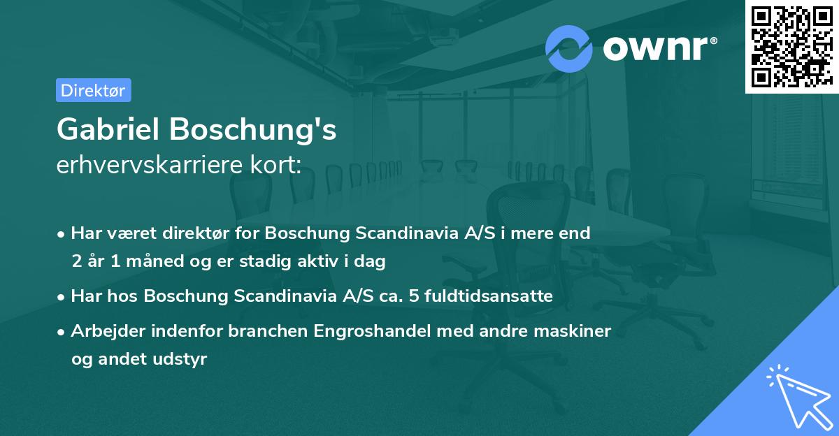 Gabriel Boschung's erhvervskarriere kort