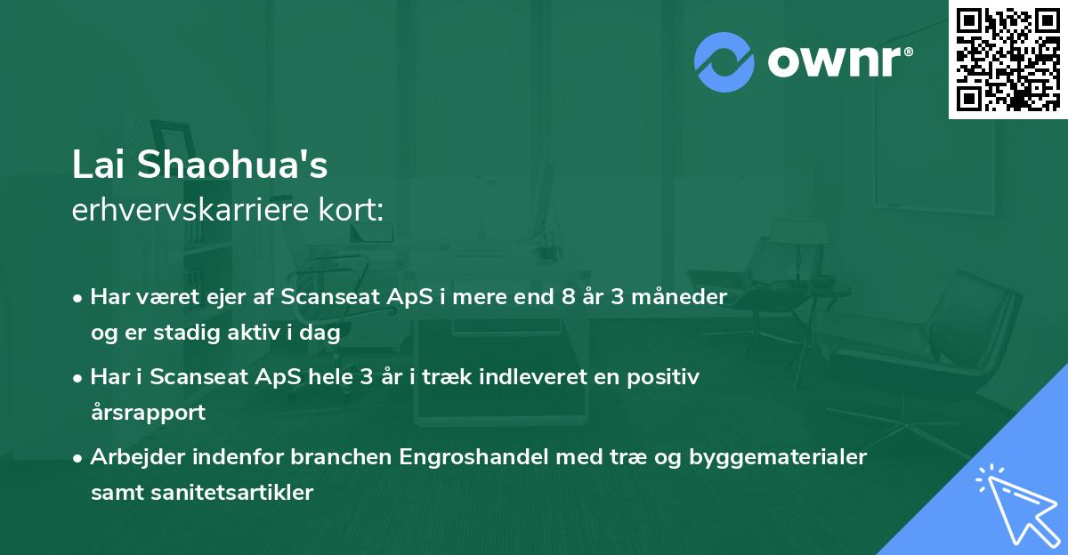 Lai Shaohua's erhvervskarriere kort