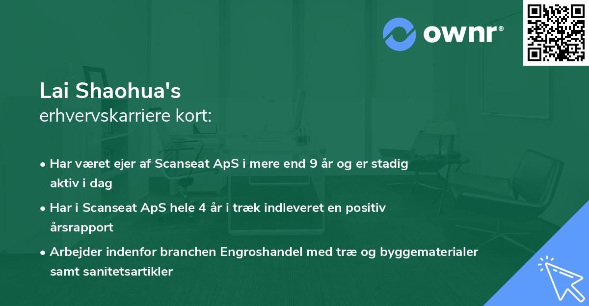 Lai Shaohua's erhvervskarriere kort