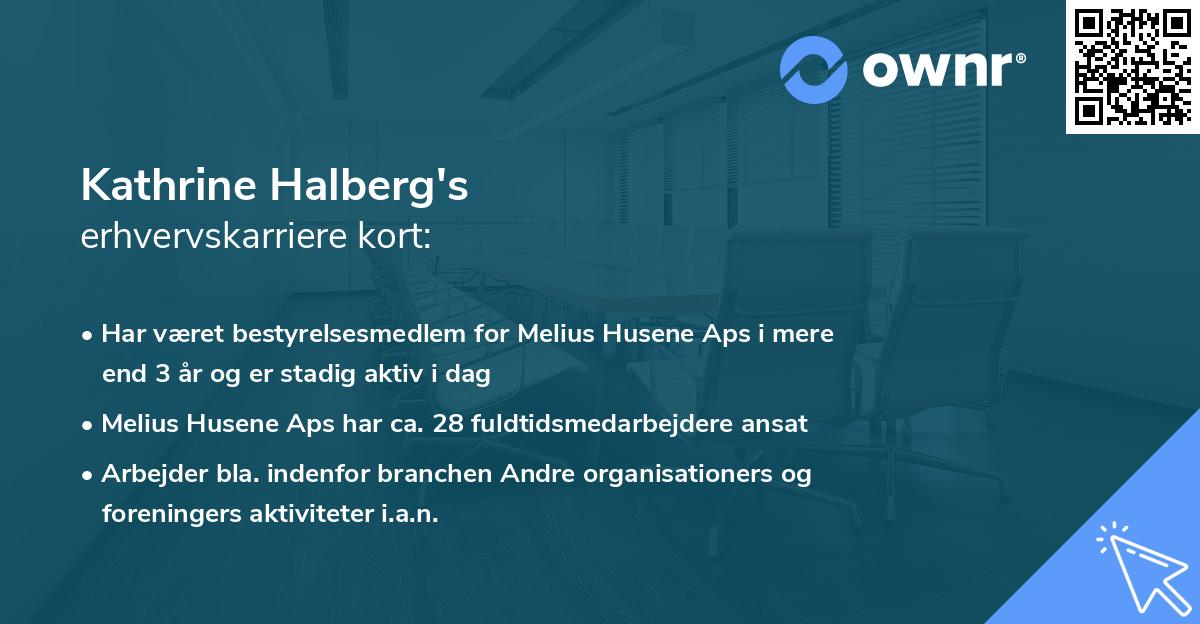 Kathrine Halberg's erhvervskarriere kort