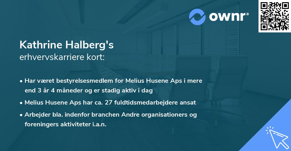 Kathrine Halberg's erhvervskarriere kort