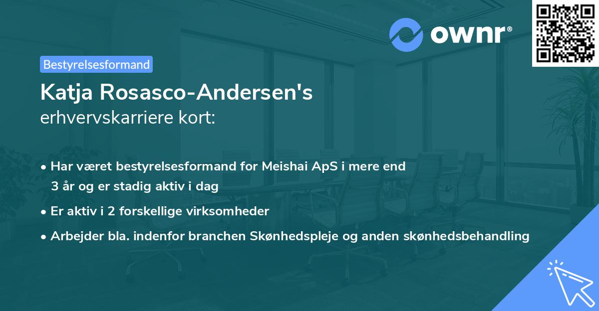 Katja Rosasco-Andersen's erhvervskarriere kort