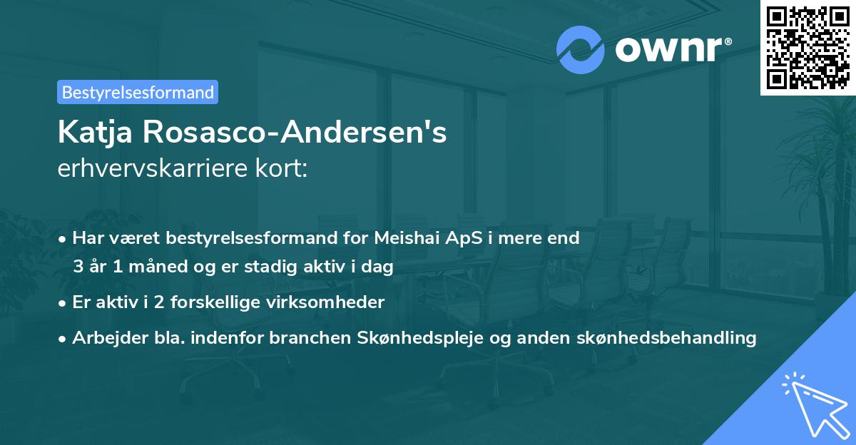 Katja Rosasco-Andersen's erhvervskarriere kort