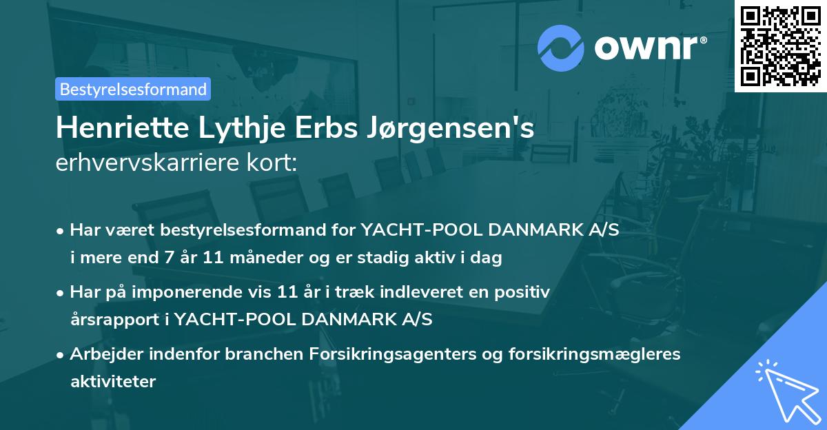 Henriette Lythje Erbs Jørgensen's erhvervskarriere kort
