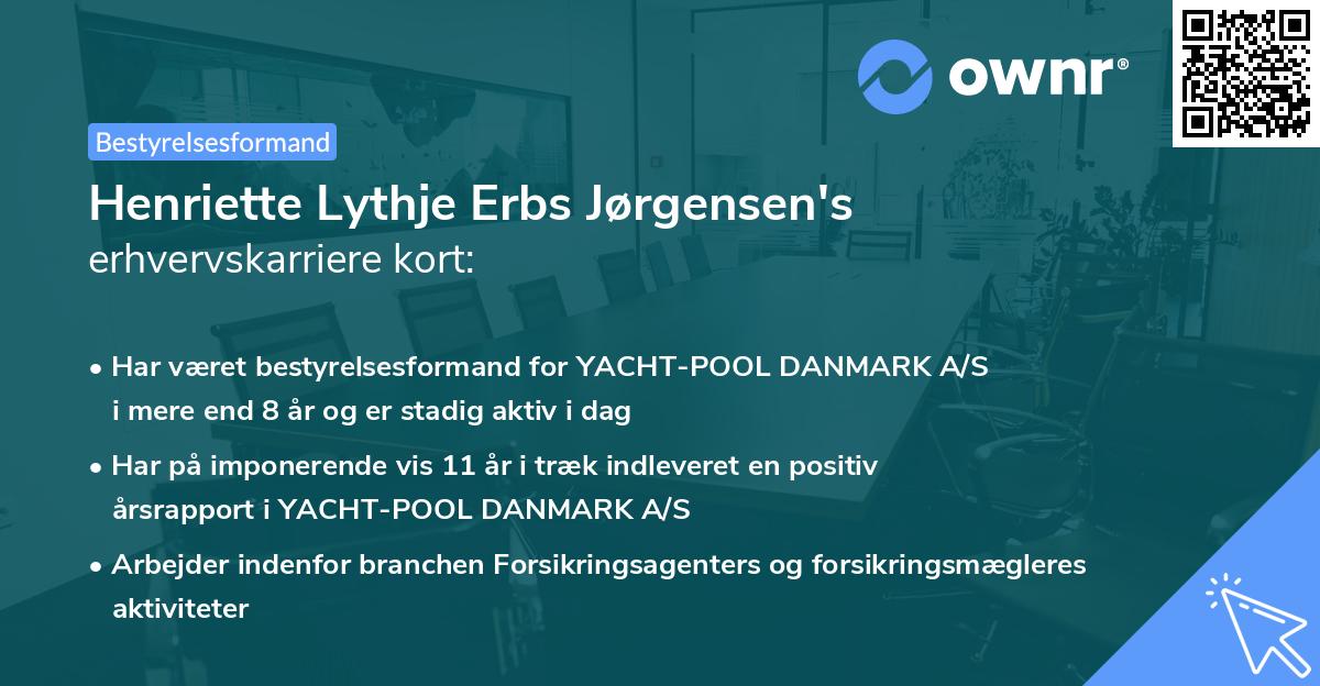 Henriette Lythje Erbs Jørgensen's erhvervskarriere kort