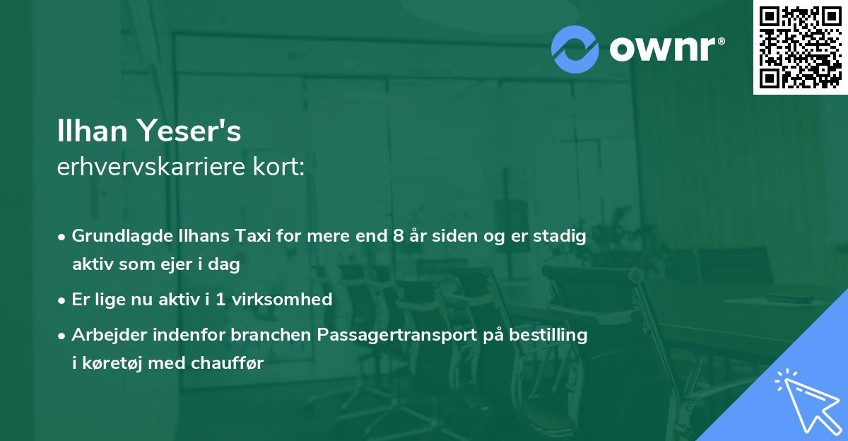 Ilhan Yeser's erhvervskarriere kort