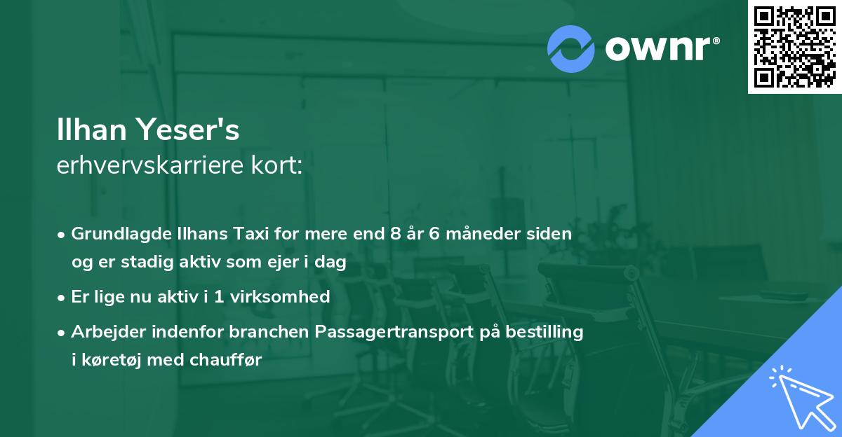 Ilhan Yeser's erhvervskarriere kort