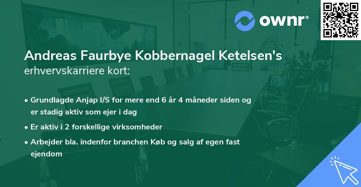 Andreas Faurbye Kobbernagel Ketelsen's erhvervskarriere kort