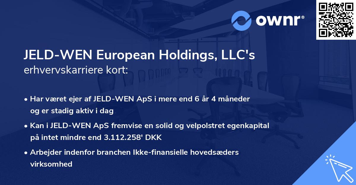 JELD-WEN European Holdings, LLC's erhvervskarriere kort