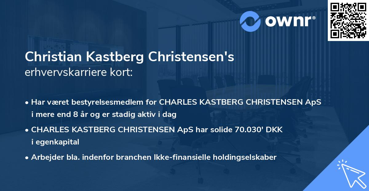 Christian Kastberg Christensen's erhvervskarriere kort