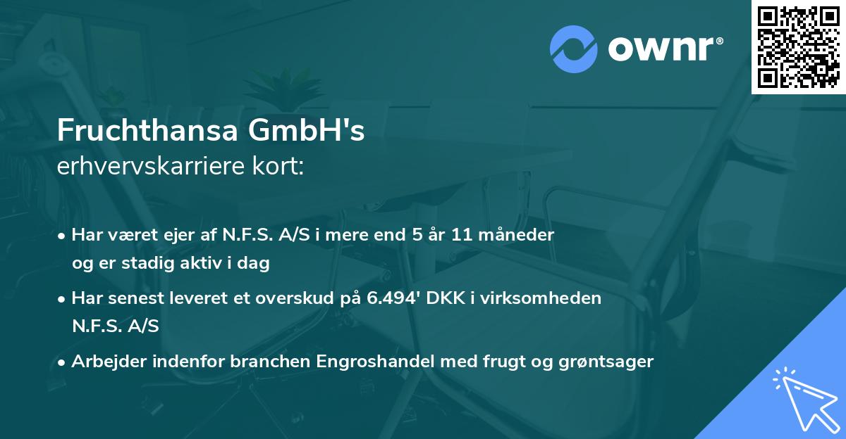 Fruchthansa GmbH's erhvervskarriere kort