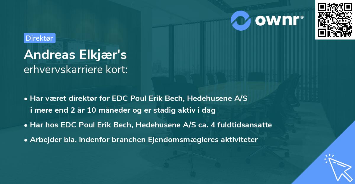 Andreas Elkjær's erhvervskarriere kort