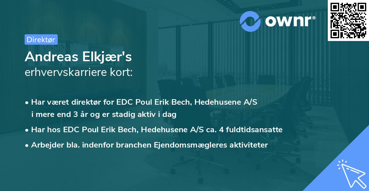 Andreas Elkjær's erhvervskarriere kort