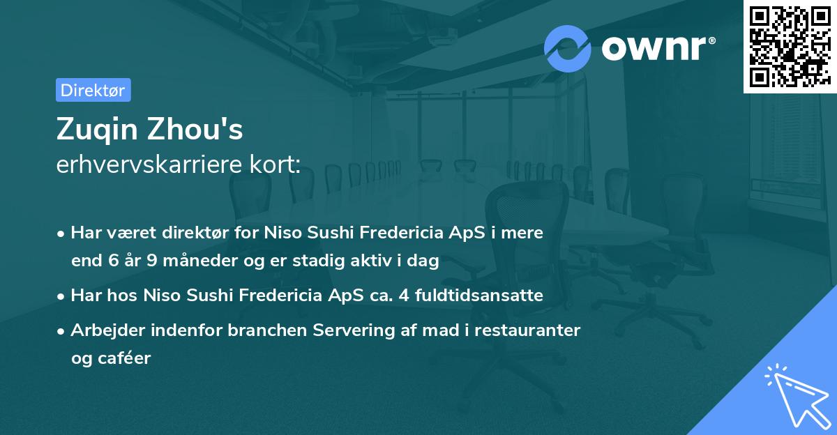 Zuqin Zhou's erhvervskarriere kort