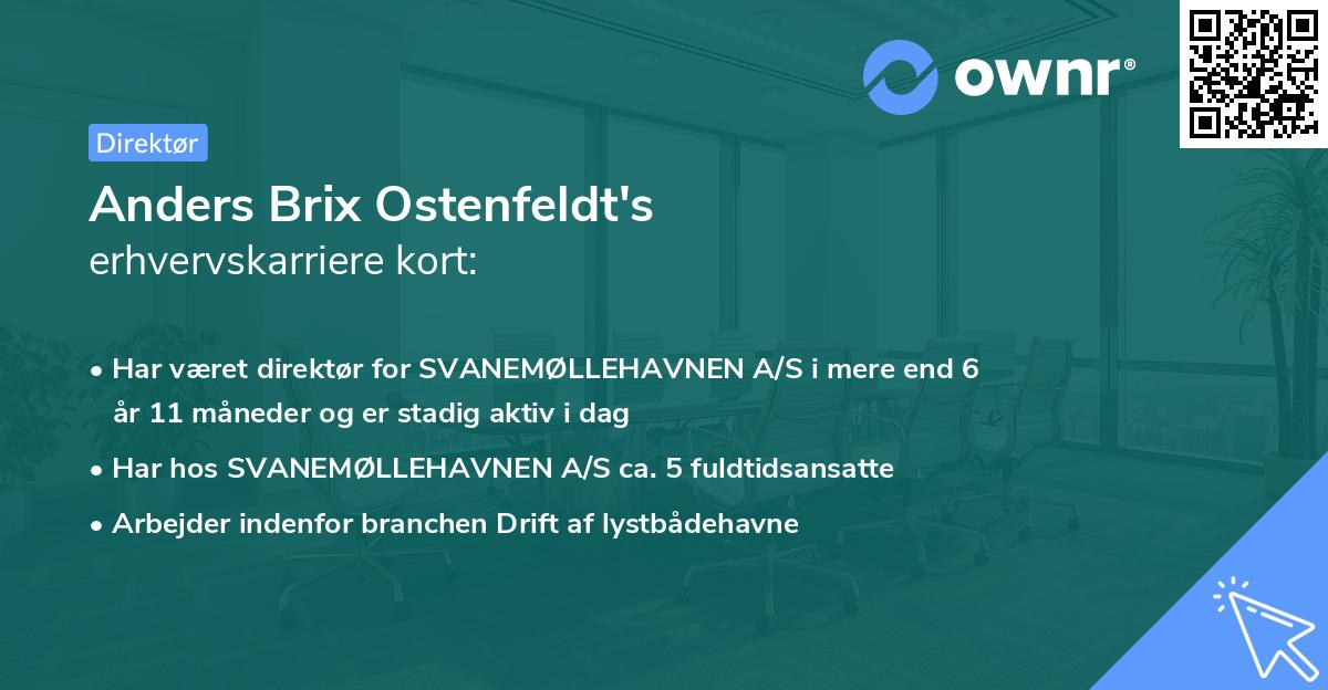 Anders Brix Ostenfeldt's erhvervskarriere kort