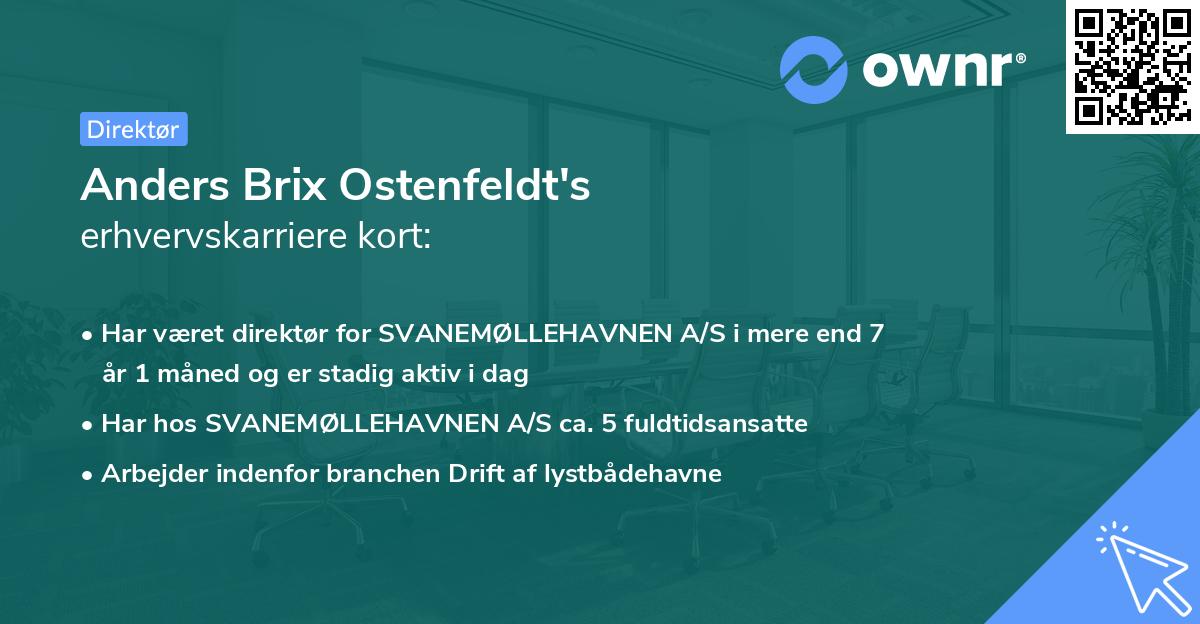 Anders Brix Ostenfeldt's erhvervskarriere kort