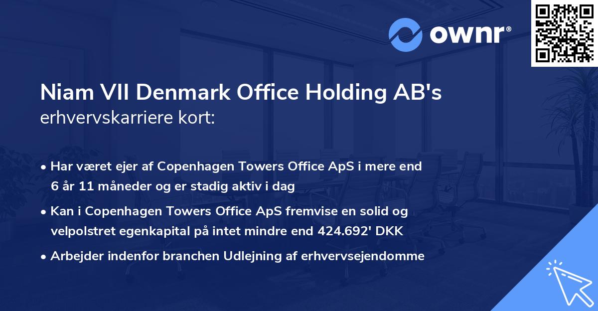 Niam VII Denmark Office Holding AB's erhvervskarriere kort