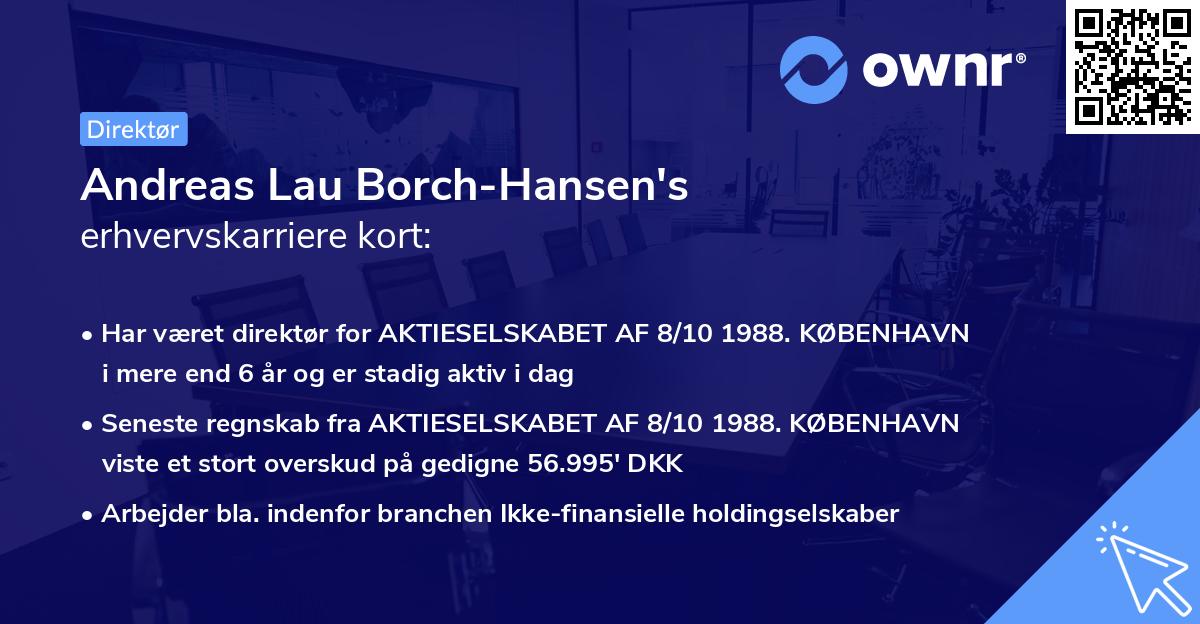Andreas Lau Borch-Hansen's erhvervskarriere kort