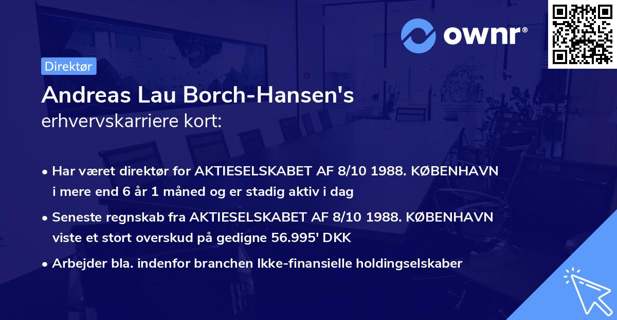 Andreas Lau Borch-Hansen's erhvervskarriere kort