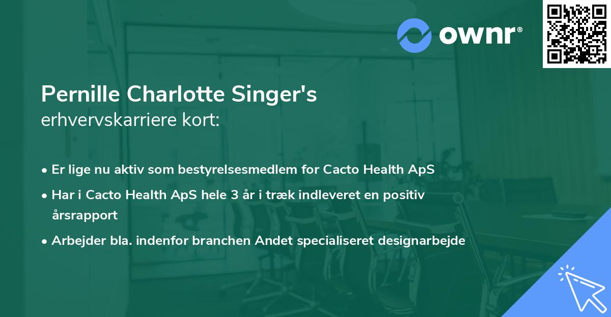 Pernille Charlotte Singer's erhvervskarriere kort