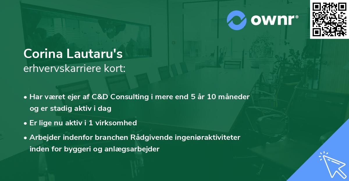 Corina Lautaru's erhvervskarriere kort