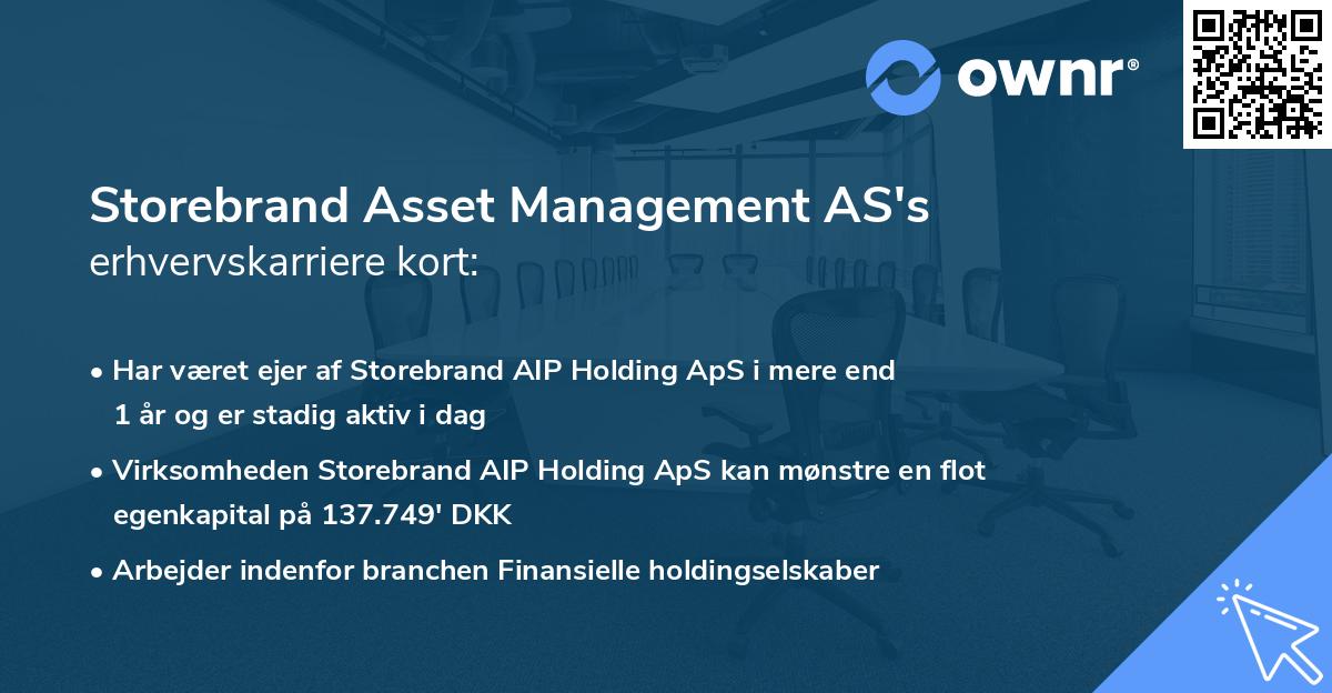 Storebrand Asset Management AS's erhvervskarriere kort
