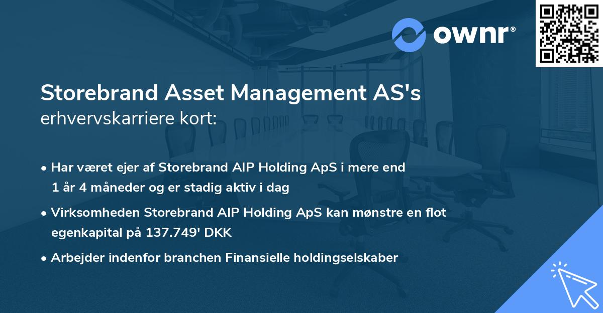 Storebrand Asset Management AS's erhvervskarriere kort