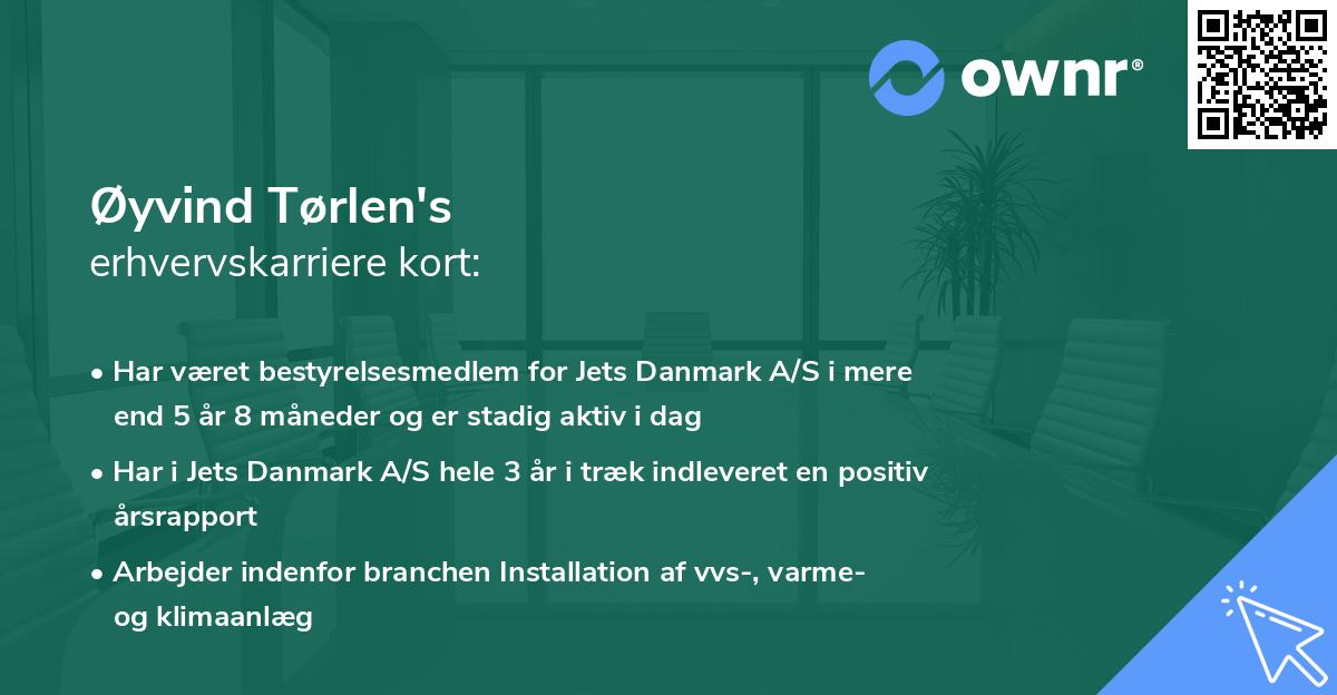 Øyvind Tørlen's erhvervskarriere kort