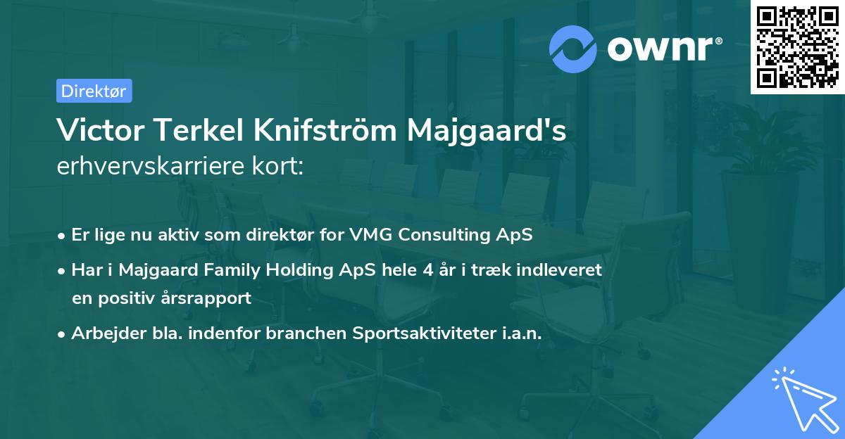 Victor Terkel Knifström Majgaard's erhvervskarriere kort