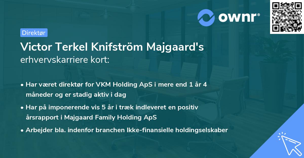 Victor Terkel Knifström Majgaard's erhvervskarriere kort